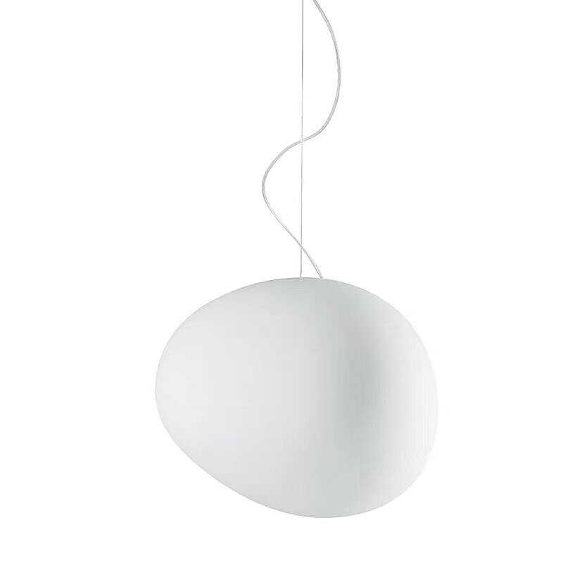 Modern home decoration cobblestone irregular shape personality dining room chandelier led simple white elegant lighting