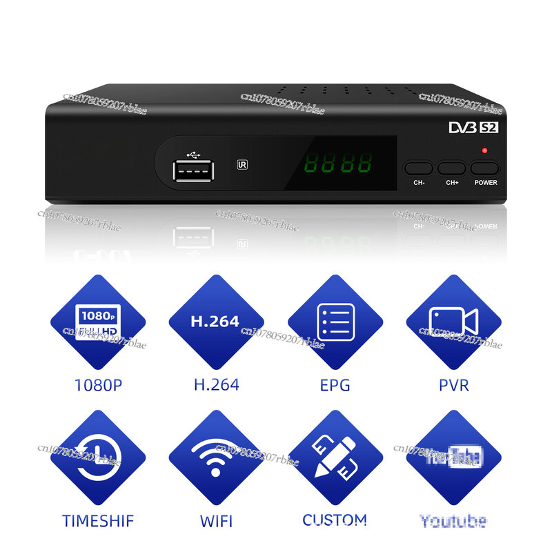 フルHDデジタルTVセットトップボックス、fta、DVB-S2レシーバー