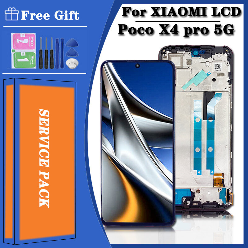 Thử Nghiệm Năm 100% Cho Xiaomi Poco X4 Pro 5G 2201116PG Màn Hình LCD Bộ Số Hóa Cảm Ứng Cho Poco X4Pro 5G Màn Hình LCD Linh Kiện Thay Thế