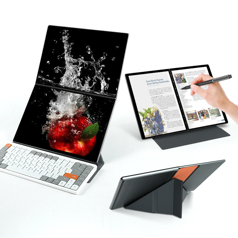 Crelander Yoga Laptop 13.5 "13.5" Touchscreen Intel N100 CPU 3,4 GHz DDR5 16GB Windows 11 Notebook Tablet PC Dual-Screen-Laptop