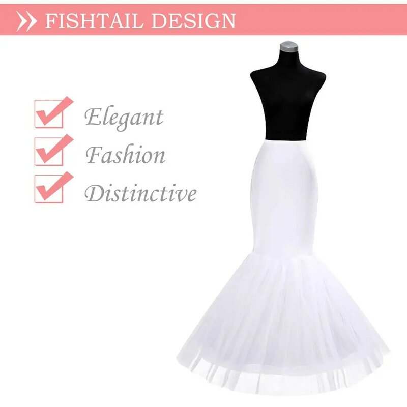 Mermaid Petticoat for Mermaid Prom Gown Crinoline Slips Underskirt for Mermaid Wedding Dress 2023