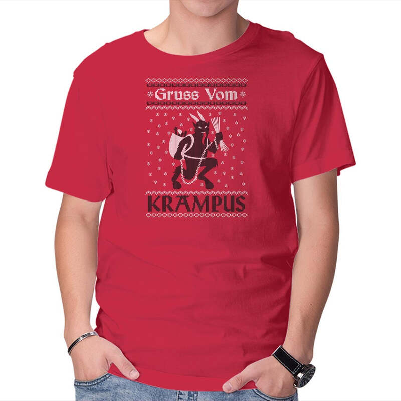 Saluti da Krampus t-shirt Unisex per uomo donna t-shirt estive corte cotone Casual nuovo arrivo Fashions panni per coppia