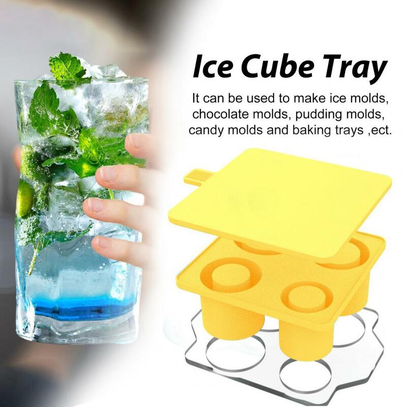 Ice Cube Mold Silicone Cylinder Ice Mold with Sealed Lid for Slow-melting Ice Cubes Bpa-free Tray for Drinks Cocktails Diy Gifts