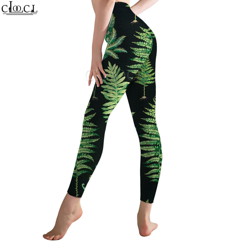 CLOOCL Celana Panjang Kasual Gambar Cetak 3D Pola Pakis Legging Wanita Fashion Celana Yoga Seksi Pinggang Tinggi Celana Olahraga Pakaian Wanita