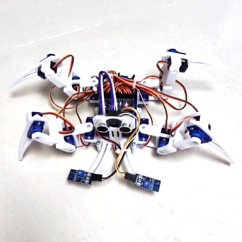 Kit de Robot araña eléctrico 4 dof, bricolaje, desarrollo de inteligencia educativa, ensamblaje, Kits de acción para niños, Robot Arduino