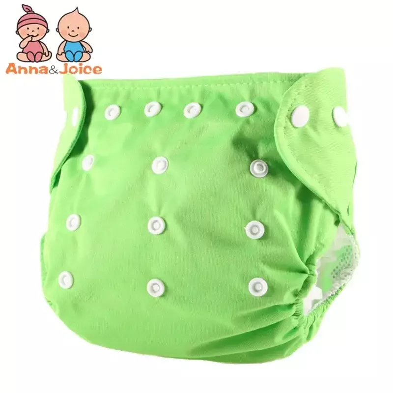 Pañal de tela lavable ajustable para bebé, insertos de 3 capas, a presión, impermeable, 4 pañales + 10 piezas