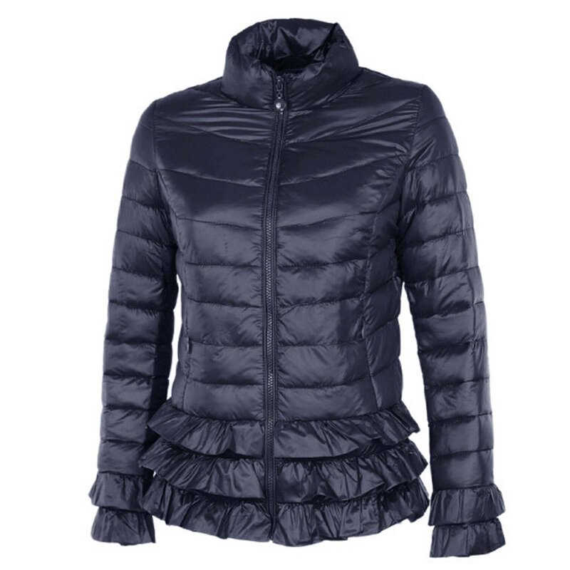 Parka informal de algodón para mujer, chaqueta ajustada con cuello levantado, prendas de vestir de calle, invierno, 2023