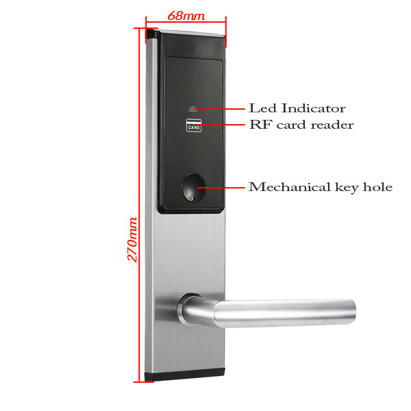 Sistema de cerradura de puerta inteligente con tarjeta RFID de entrada sin llave para Hotel, Popular