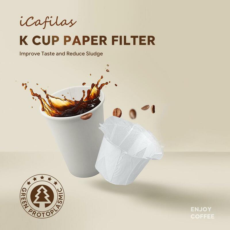 Disposable Coffee Filters, 100 Counts Coffee Filter Paper Compatible with Keurig Single Serve 1.0 and 2.0 Fits K Cups