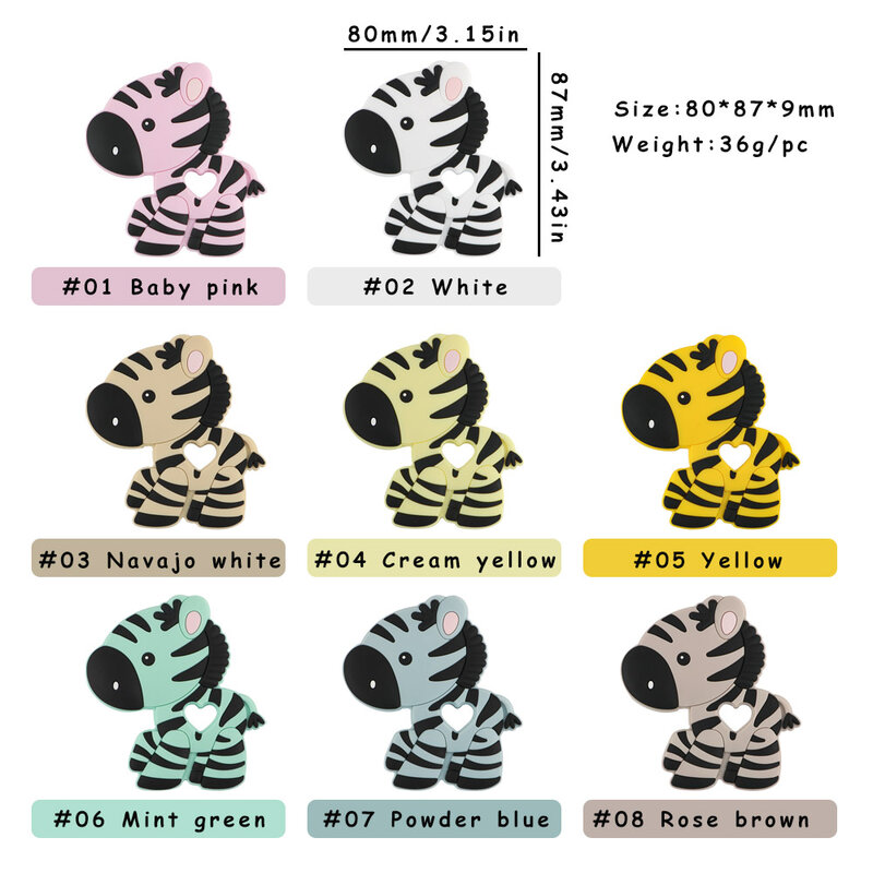 1pc Babynahrung Grad sicher Silikon Cartoon Beißring Schnuller Kette DIY Zubehör für Säugling Kauen Beiß spielzeug Kawaii Geschenke