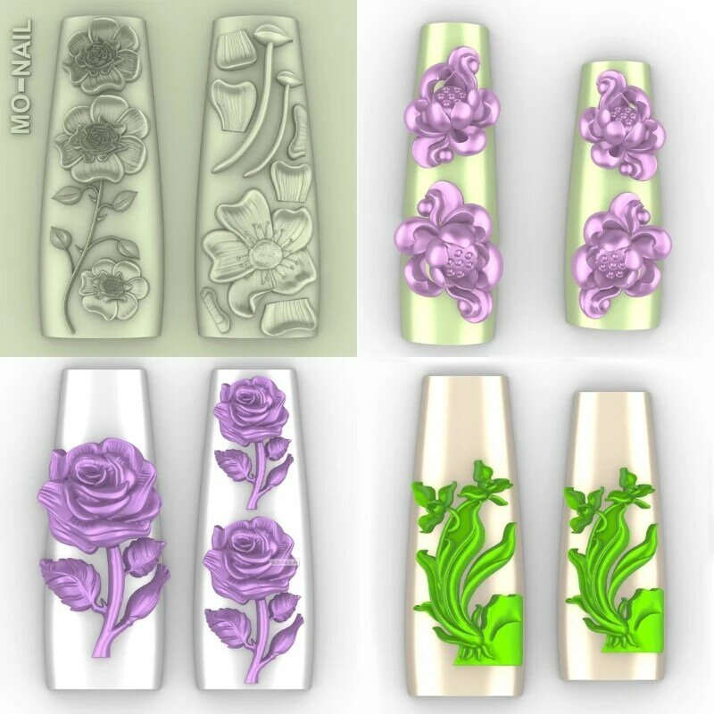 Butterfly- Embossing Silicone Mold Nail Art Carving Mold Suitable for Diy Nail Art Decor Supplies Nail Template Tool