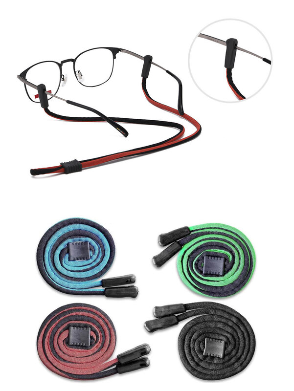 Kacamata dengan tali pemegang, kacamata untuk wanita pria, rantai tali gantungan leher, penahan tali kacamata