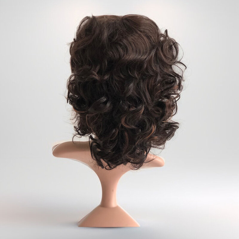 Женский волнистый парик, короткие волнистые коричневые смешанные цвета, волнистые волосы, высокотемпературный парик