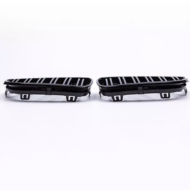Pulleco For BMW 2 Series F22 F23 F87 M2 Car Front Bumper Grilles Kidney Racing Grill Double Slat Grille Gloss Black 2014-2018
