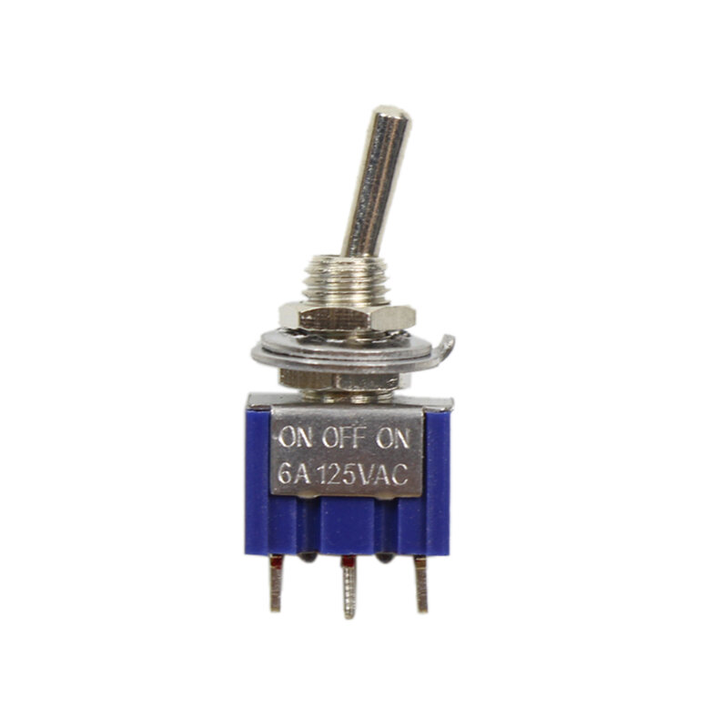 Interruptor de palanca en miniatura SW05, 10 piezas, ON-OFF-ON SPDT 6A 125V AC