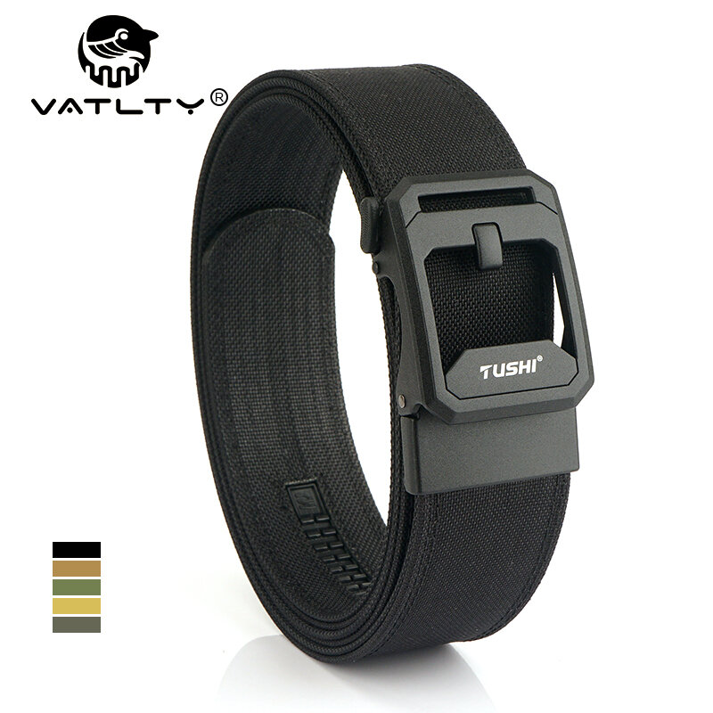 VATLTY 4.3cm Tactical Gun Belt for Men and Women 1100D Nylon Metal Automatic Buckle Police Military Belt Hunting IPSC Girdles