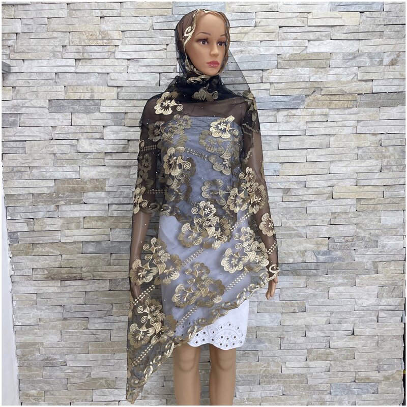 Новинка, высококачественный Африканский муслиновый исламский шарф, Дубайский Рамадан, хиджаб, Пашмина, чрезвычайно мягкий тюрбан, женские шарфы