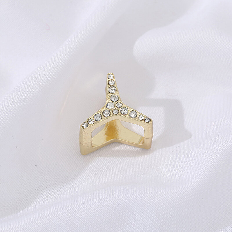 Женская Брошь-кольцо для шарфа, с кристаллами
