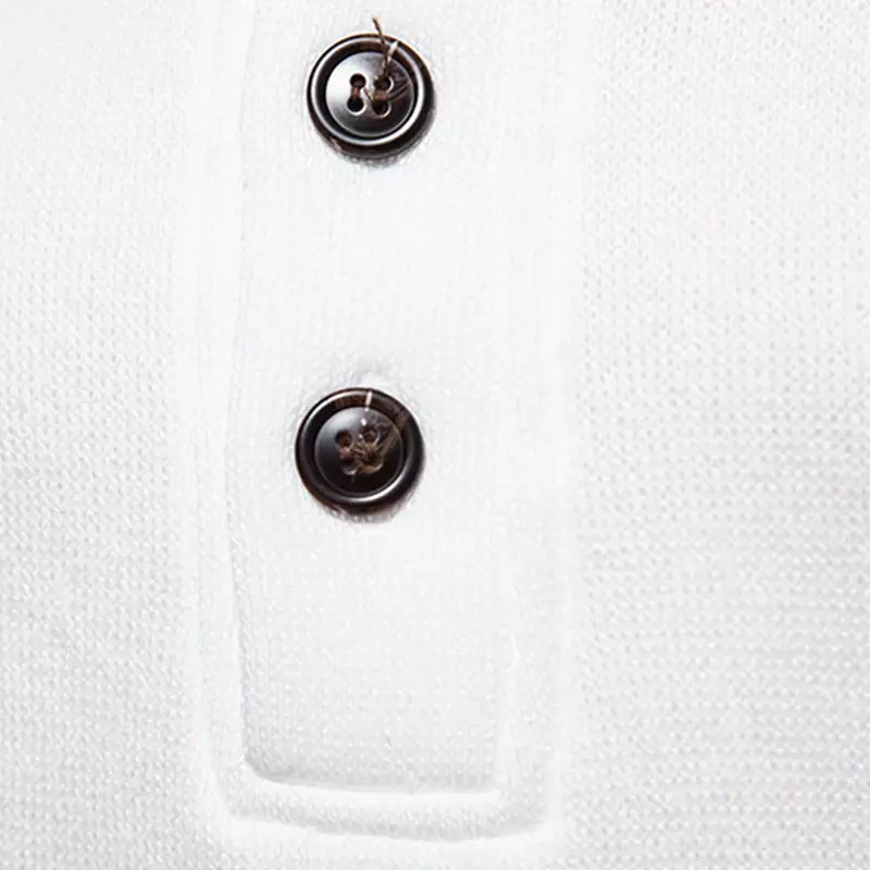 Suéteres de Cuello medio alto para hombre, jersey de Color sólido, ajustado, informal, cálido, con botones, de alta calidad, Otoño e Invierno