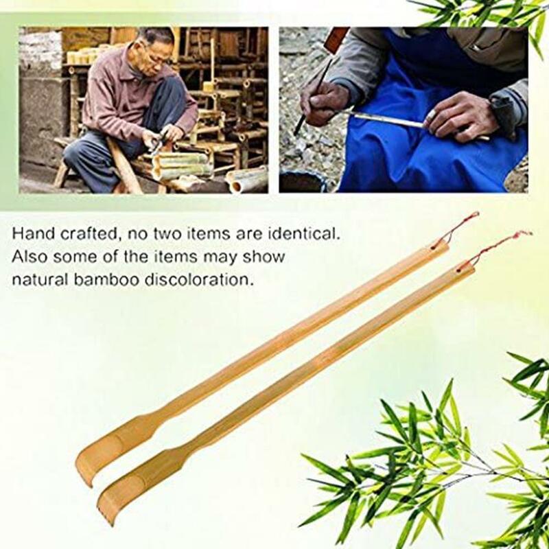 Rullo per massaggio prurito in legno lungo 42cm rullo per bastone per il corpo massaggiatore per la schiena in bambù Scratcher per la schiena