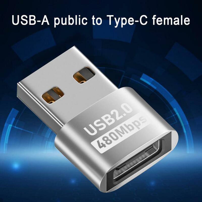 Adaptateur USB vers USB Type-C 2.0, transfert de données, charge, haute vitesse, multifonctionnel, durable