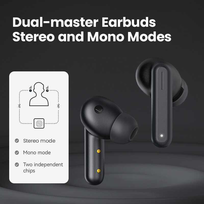 HAYLOU GT7 Neo TWS Fones de ouvido sem fio V5.4 Fones de ouvido Bluetooth Smart Touch Control Fones de ouvido AAC Áudio Decoração Fone de ouvido esportivo