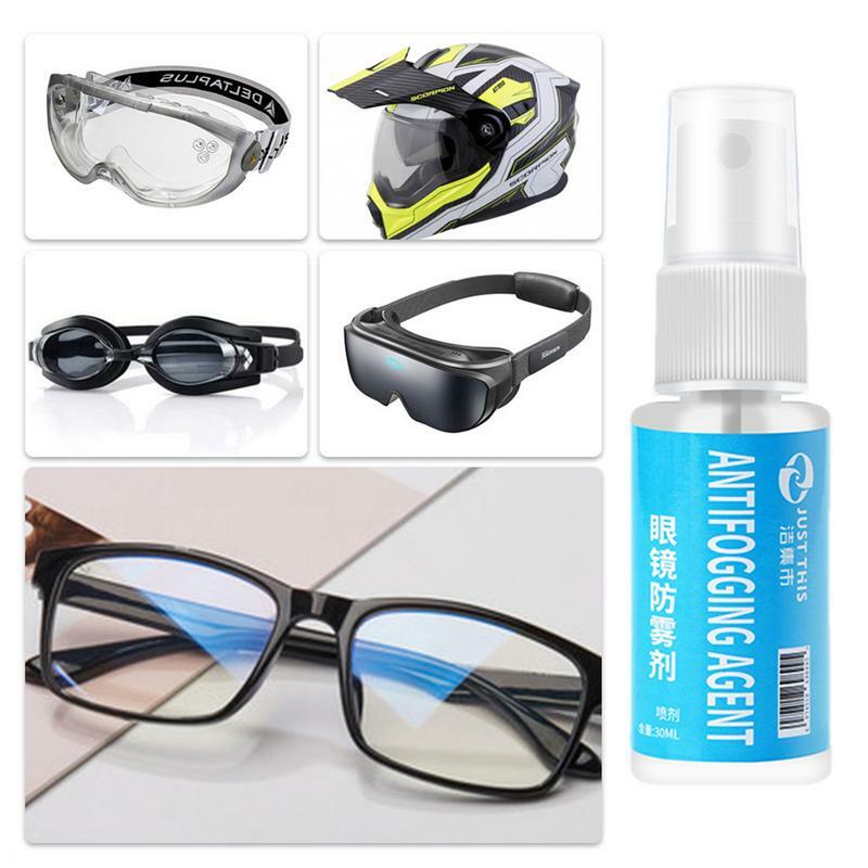 Demogger do okularów 30ML płynny demogger do okularów efektywny płynny demogger przenośny zimowy środek przeciwmgielny do okularów
