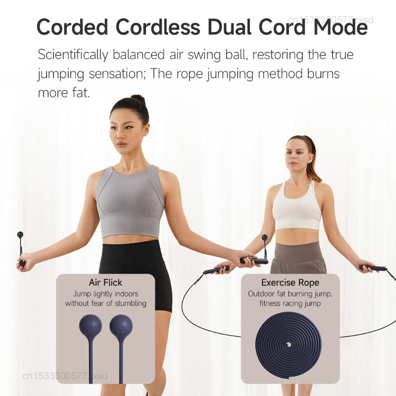 Xiaomi Mijia tali Skipping cerdas, penghitung Digital dengan aplikasi perhitungan kalori dapat disesuaikan olahraga kebugaran latihan menurunkan berat badan