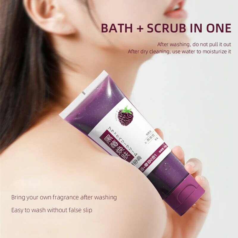 Body Scrub Exfoliators Cream Facial Dead Skin Remove Deep Cleaning Moisturizing Bath Scrub Blackberry Whitening Skin Care Tools