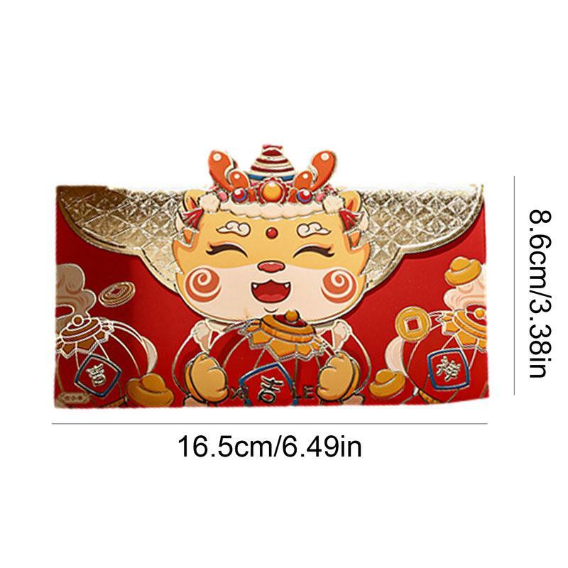 4pcs Dragon Spring Festival Red Envelope Cartoon Red Envelope, Creative Spring Festival New Year Red Envelope Year Decor