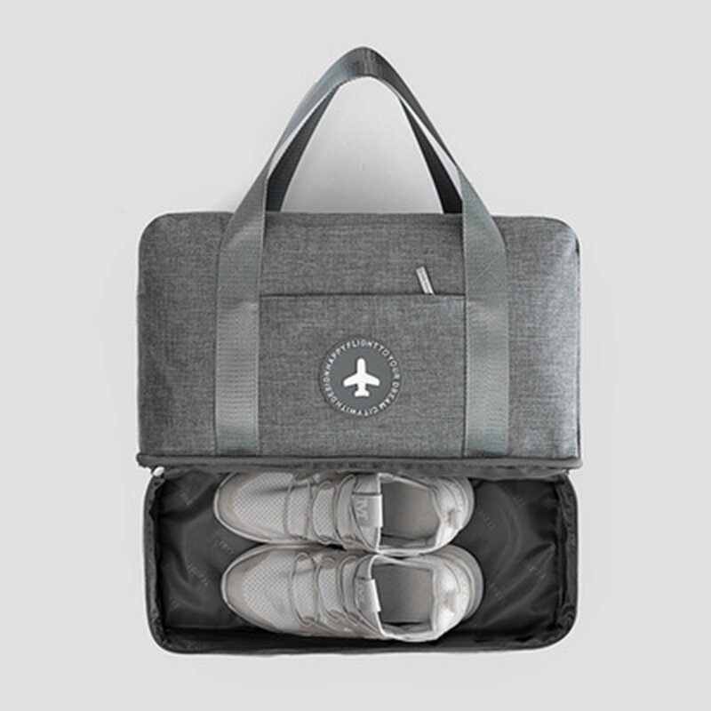 Saco de bagagem de grande capacidade para homens e mulheres, organizador de viagem, saco escolar, bagagem de mão, separação molhada, saco de armazenamento