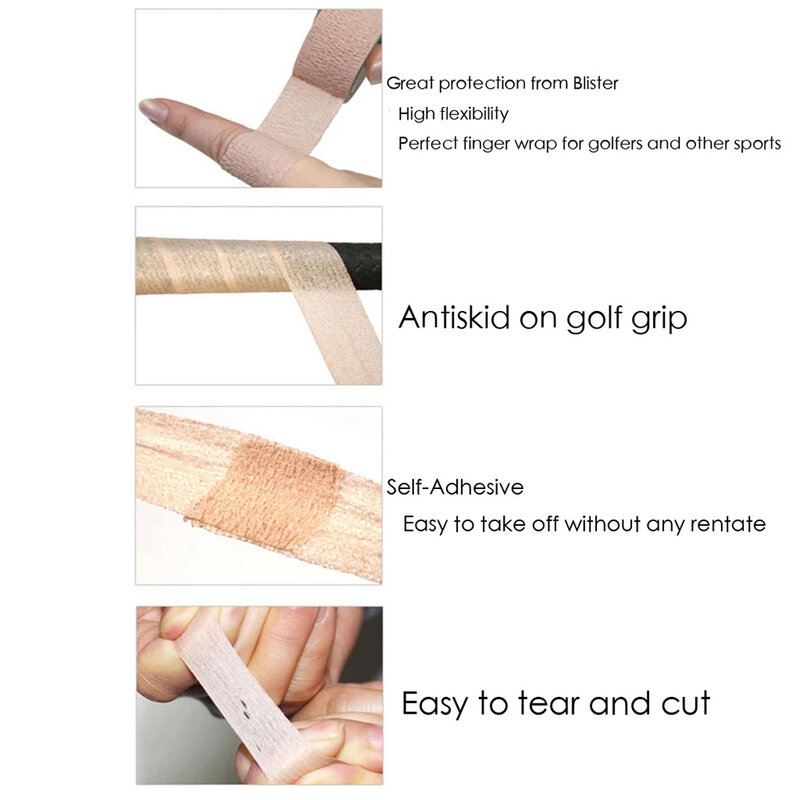 Antypoślizgowa bandaż elastyczny antypoślizgowa taśma antyblistrowa naklejka na kij golfowy rączka do kija golfowego akcesoria zewnętrzne wielofunkcyjny na palec