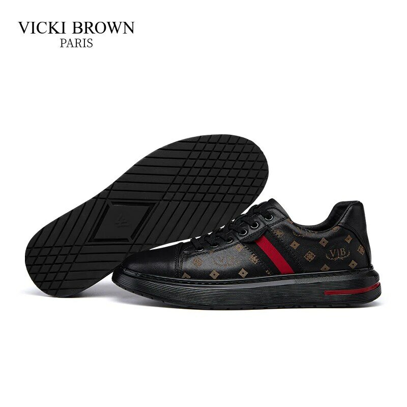 Французская брендовая повседневная обувь VICKI с коричневым дизайном, черно-белая, спортивная обувь, обувь для спорта на открытом воздухе