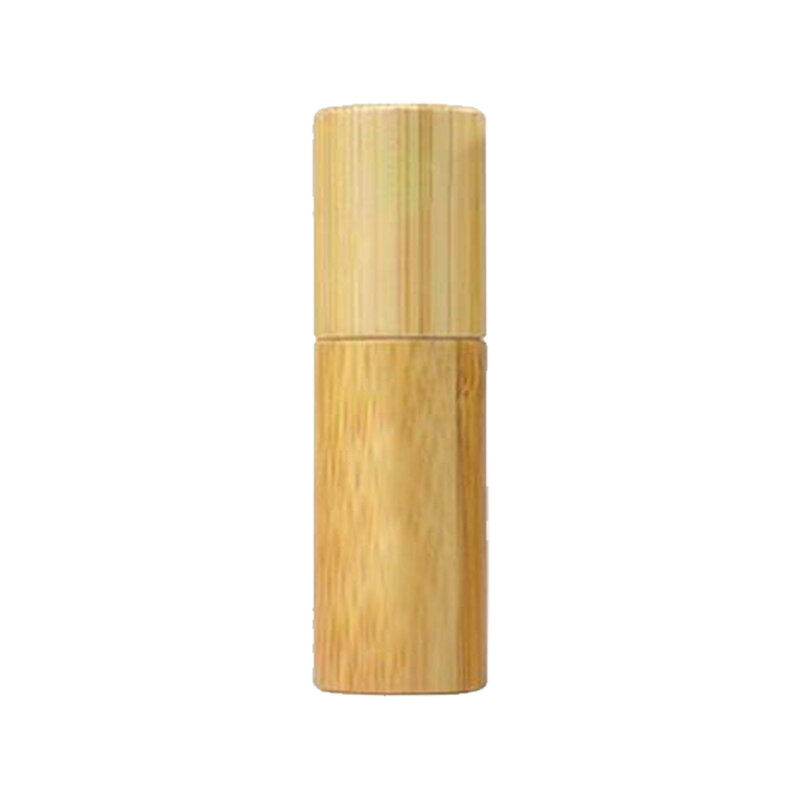 3-10 ml garrafa de rolo de madeira de bambu garrafa de rolo envolto bambu óleo essencial loção rolo-na garrafa de viagem acessórios cosméticos