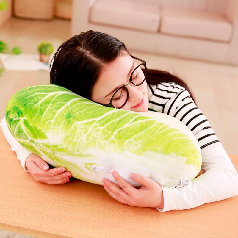 وسادة على شكل قطيفة للخضراوات محاكاة نباتات محشوة لطيفة وسادة على شكل دمية للأطفال دمى ناعمة كرتونية للديكور المنزلي