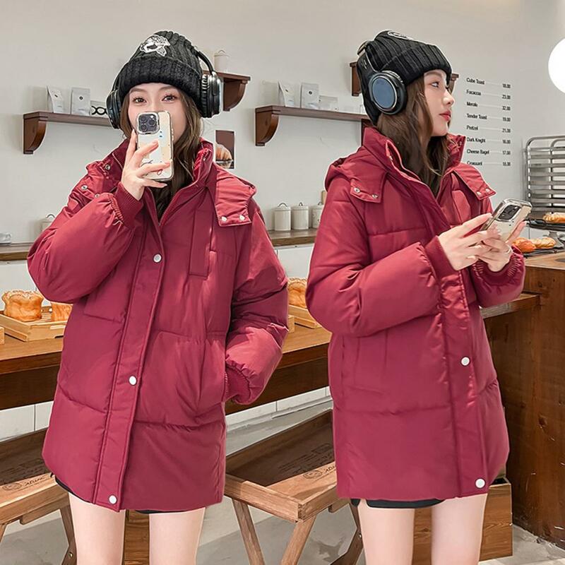 2024 Winter Women Jacket Coats Long Parkas Female Down Cotton Hooded Overcoat Thick Warm Jackets Windproof Casual Student Coat