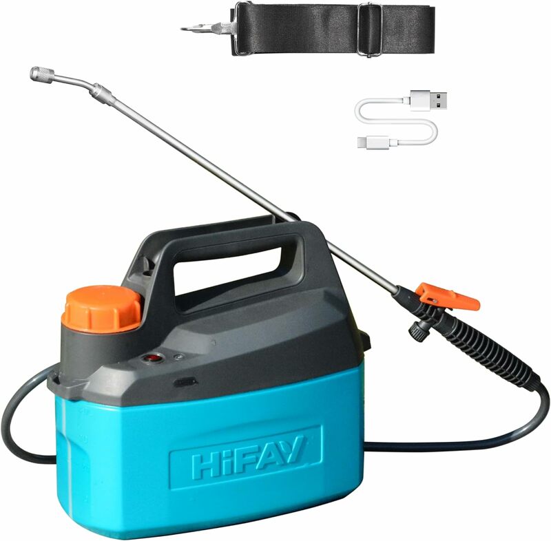 Electric Sprayer 1 Gallon Built-in 4000mAh Rechargeable Battery Copper-Nickel Spray Nozzle Makes The Spray More Delicate