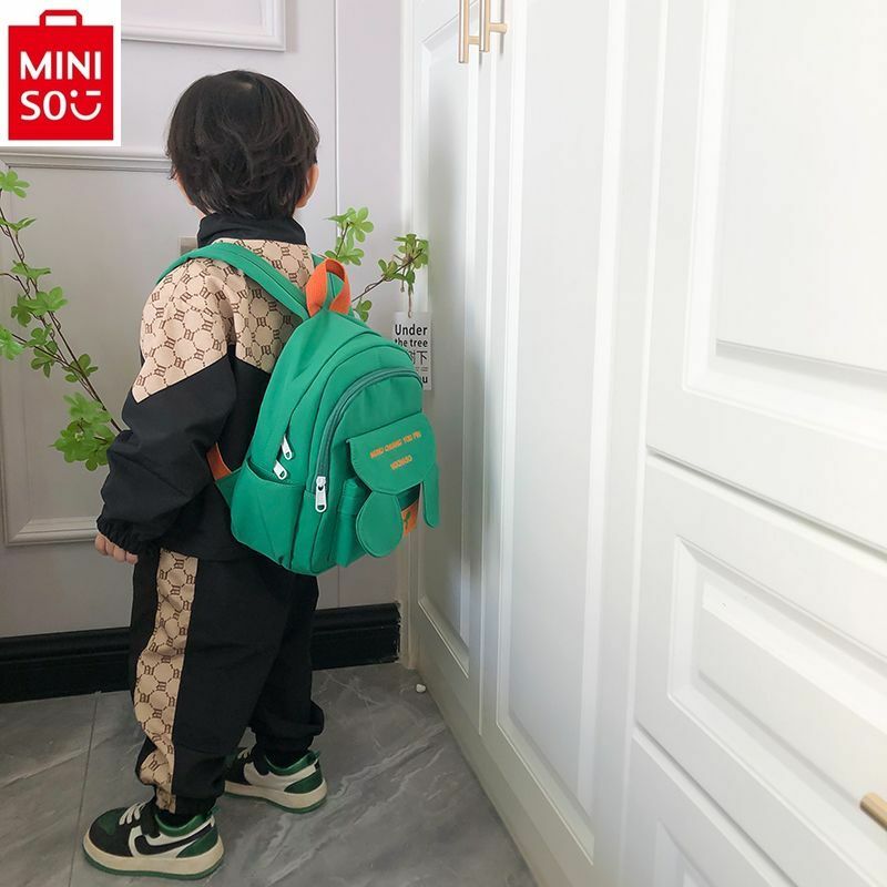 Plecak przedszkolny z nadrukiem kreskówka myszka miki MINISO Disney do podróży dla dzieci, duże nylonowy plecak pojemność przechowywania