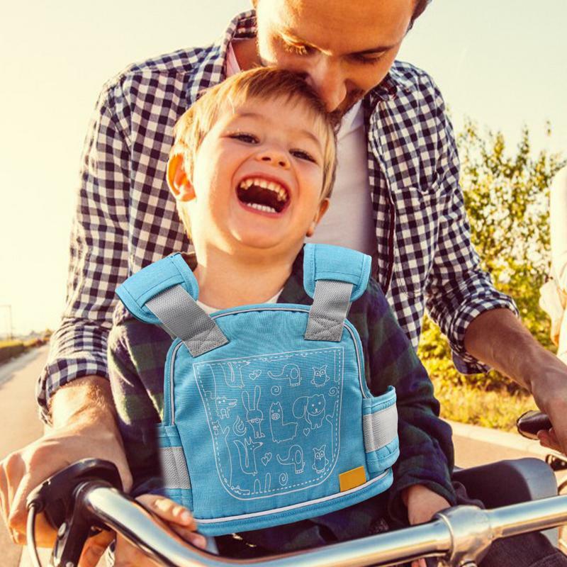 Imbracatura per bambini per moto comoda cintura di sicurezza per moto cinturino per conducente per moto per bambini ergonomico regolabile sicuro