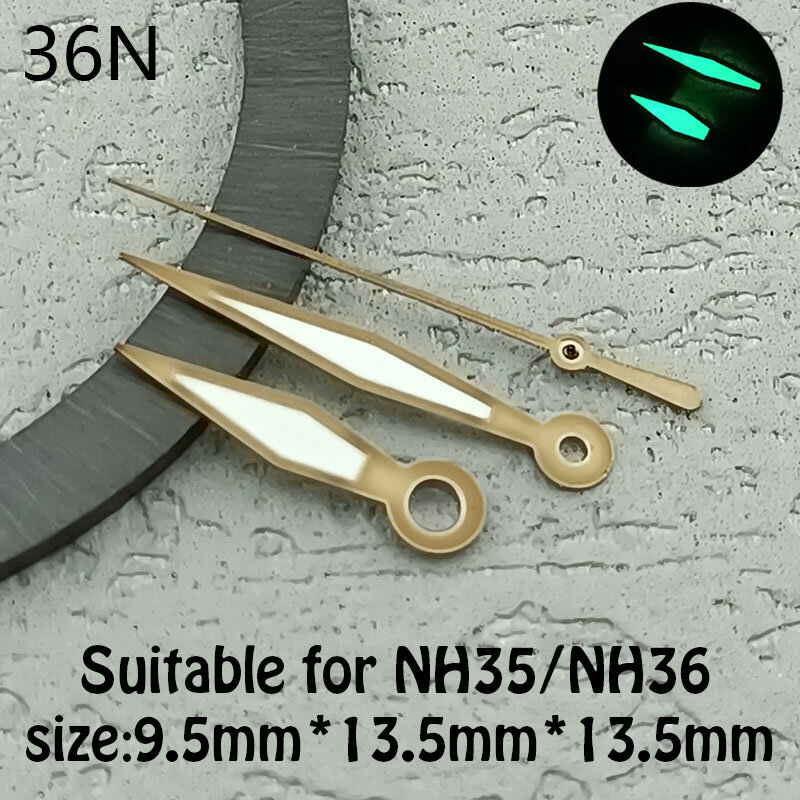NH35 Hands  Watch Hands Pointer for NH36 NH35 4R35 4R36 Movement Green Luminous SKX007 Watch Replace Part assemble accessories