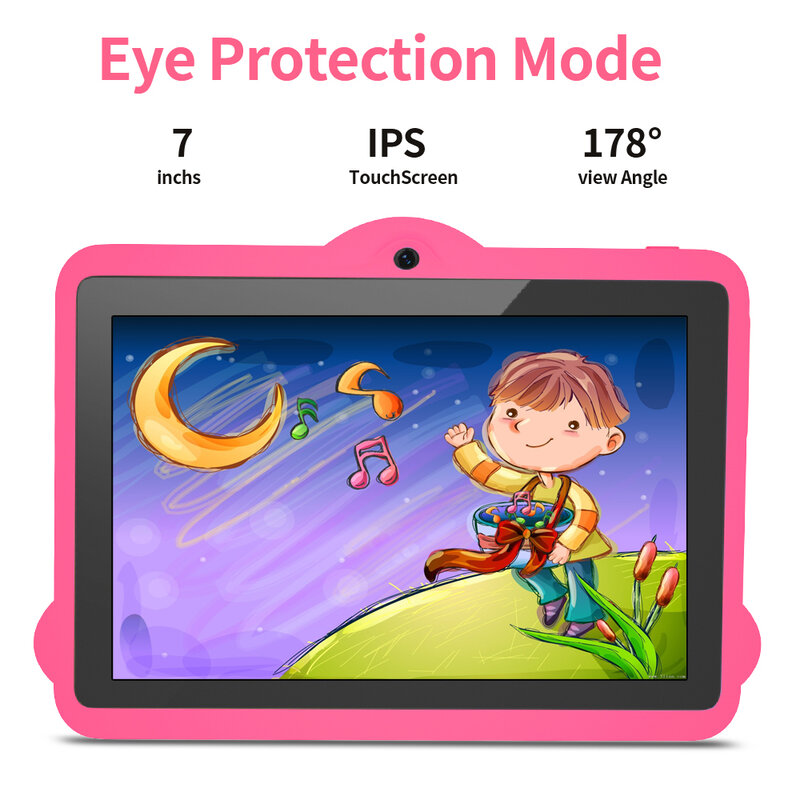 Tablet infantil K1-7 ", 4GB de RAM, 64GB ROM, Transporte Portátil, Bateria 4000mAh, 5G, WiFi, Android 13.0, Novo, 2022