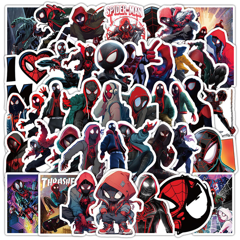 Pegatinas de Spiderman de la película de Disney para niños, calcomanías de dibujos animados para monopatín, portátil, motocicleta, 10/30/50 piezas