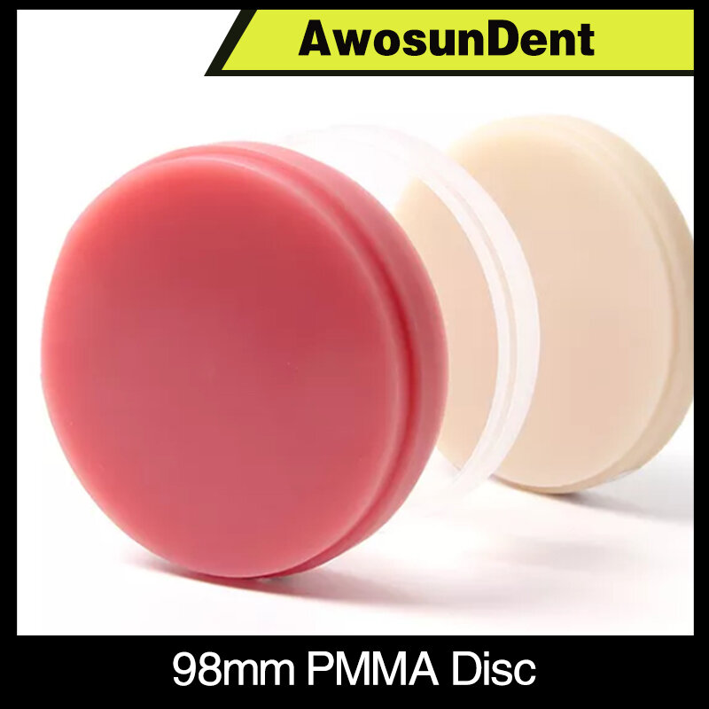 D98 * 18Mm Cadcam Dental Resin PMMA Pucks PMMA Block untuk Gigi Sementara