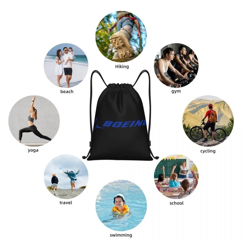 Boeing Logo tragbare Kordel zug Taschen Rucksack Aufbewahrung taschen Outdoor-Sport Reisen Fitness studio Yoga