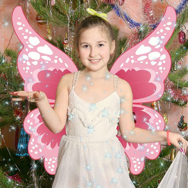 Electrical Butterfly Wings Electric Flapping Butterfly Wings Battery Powered Colorful Fairy Wings Halloween Dress Up Accessories