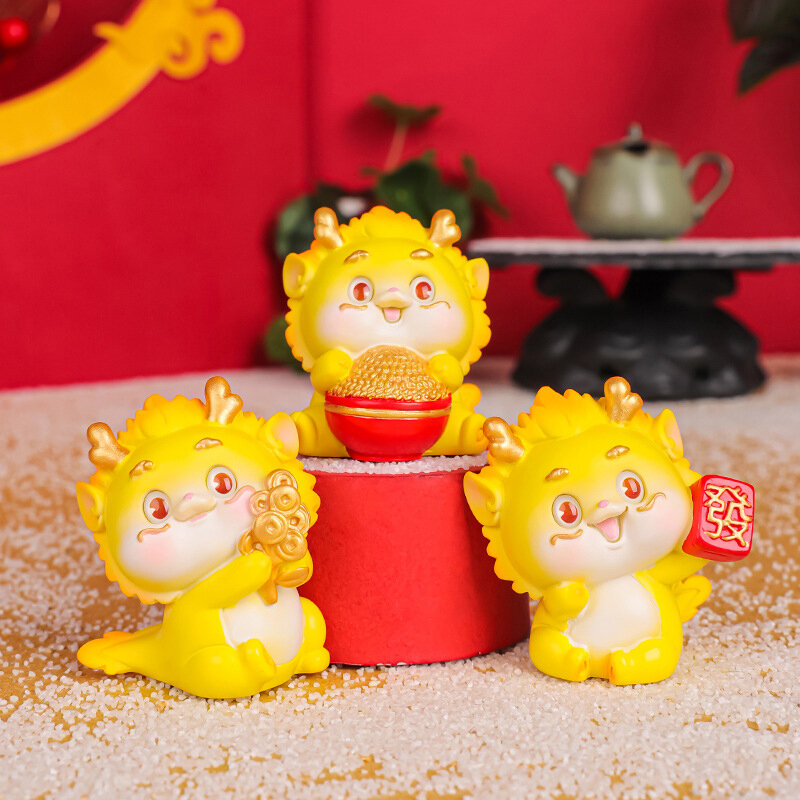 2024 Micro Landscape New Year Cute Little Dragon China-Chic Doll Handmade Accessories Chinese Zodiac Dragon Year