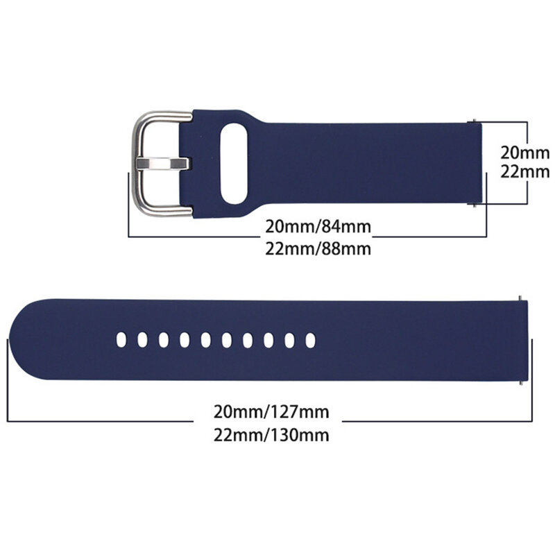 20mm 22mm Soft Silicone Strap For Xiaomi IMILAB KW66 Band Watchband For Haylou RS4 Plus RT2 LS10/LS02/RT/LS05s/RS3 Bracelet