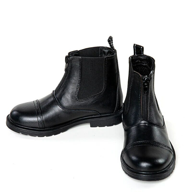 Children's Cowhide Equestrian Equipment Riding Boots Professional Competition Anti Slip Obstacle Race Knight Short Boots