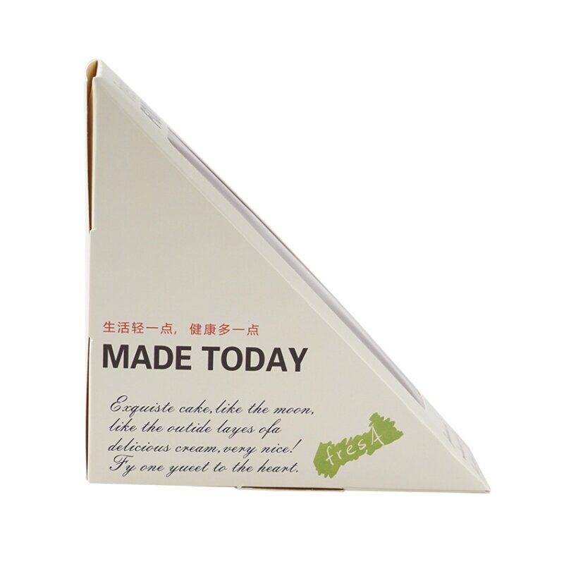Kunden spezifische Produkt-Kuchen-Box Sandwich Käse Pizza Slice Box gebackene Verpackung Kraft papier Karton mit Windo