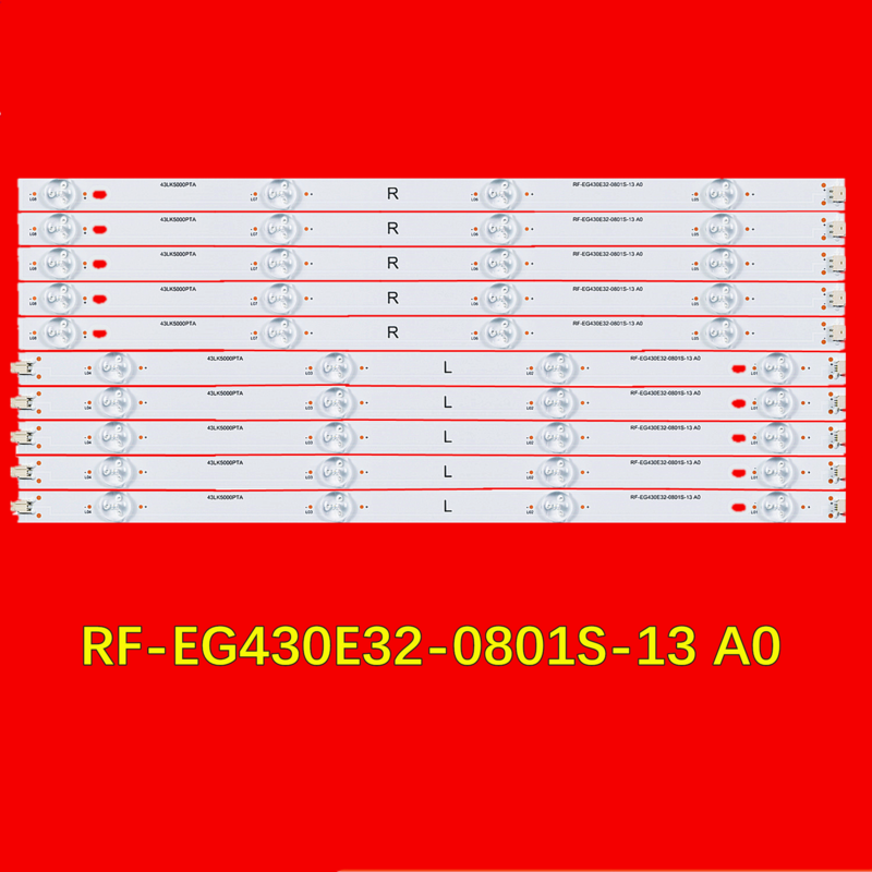 شريط إضاءة خلفية للتلفزيون LED لـ 43LK5000PTA TH-43FX600 RF-EG430E32-0801S-13 A0